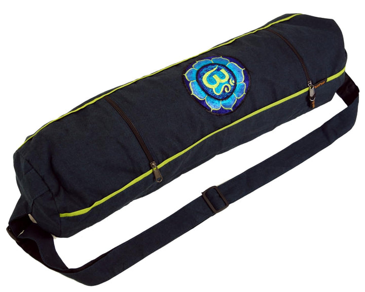 GURU SHOP Yogamatten-Tasche Om, Unisex - Erwachsene, Baumwolle, 65x15x15 cm Einheitsgrösse Dark Petr