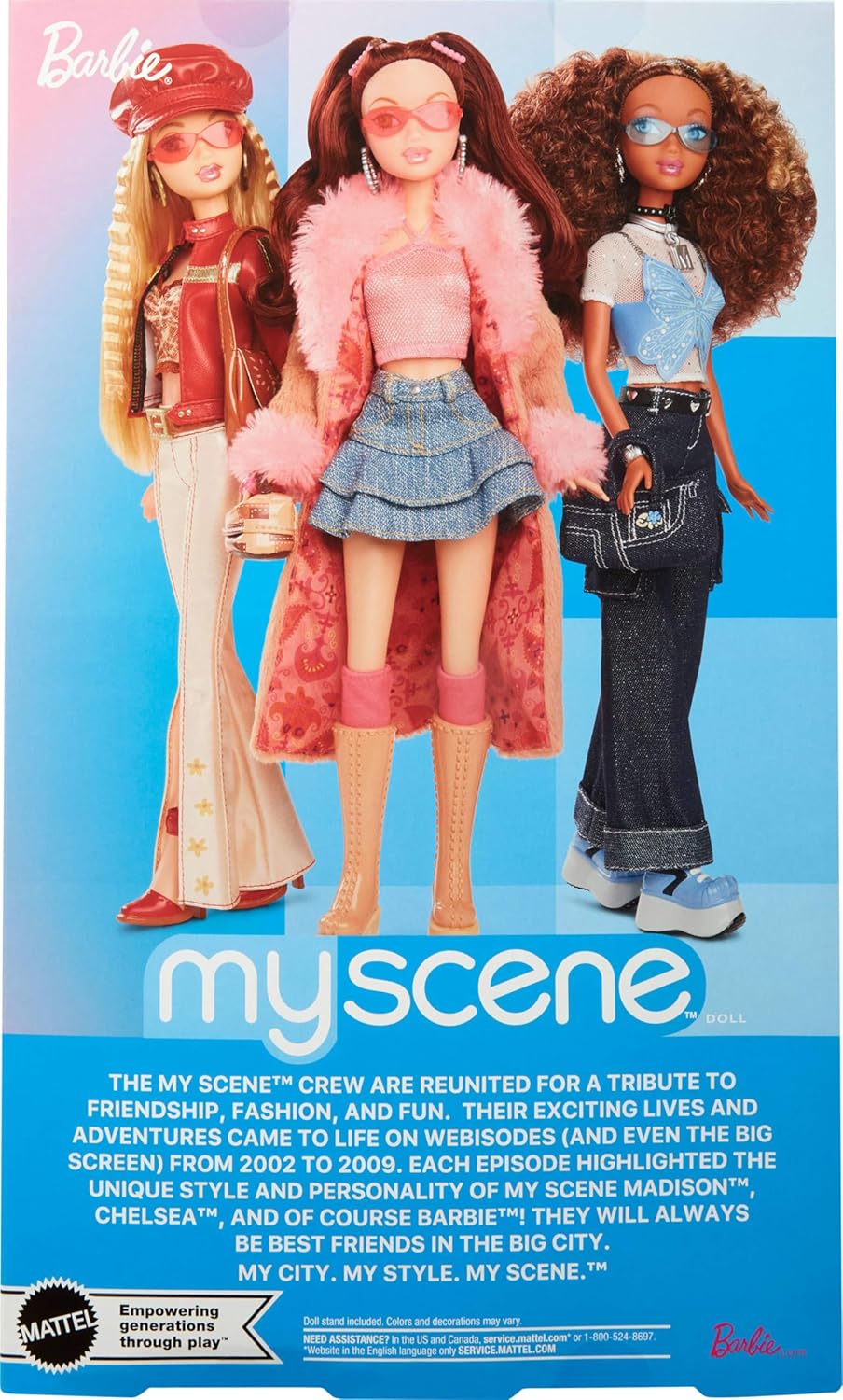 Barbie Signature My Scene Puppe und Accessoires, Chelsea im von der Jahrtausendwende inspirierten O