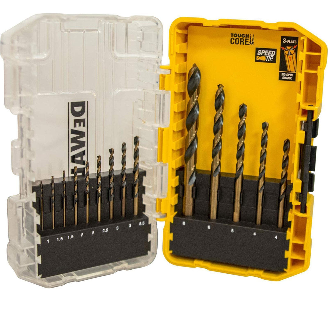 DEWALT DT70727-QZ Metallbohrer-Set 14-teilig HSS-G, Black & Golden