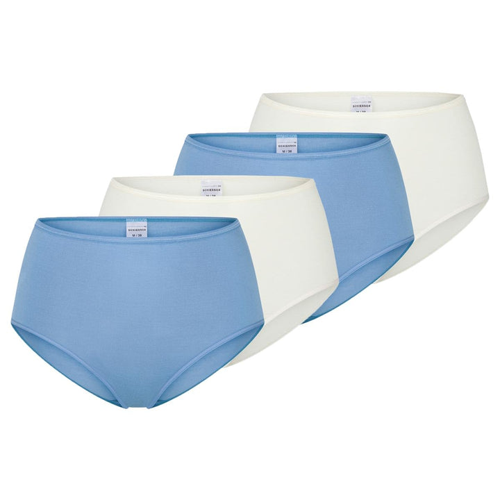 Schiesser Damen Slip Midi Midislip 2er Pack Doppelpack Poly - 162893 46 4 X Hellblau (920), 46 4 X H