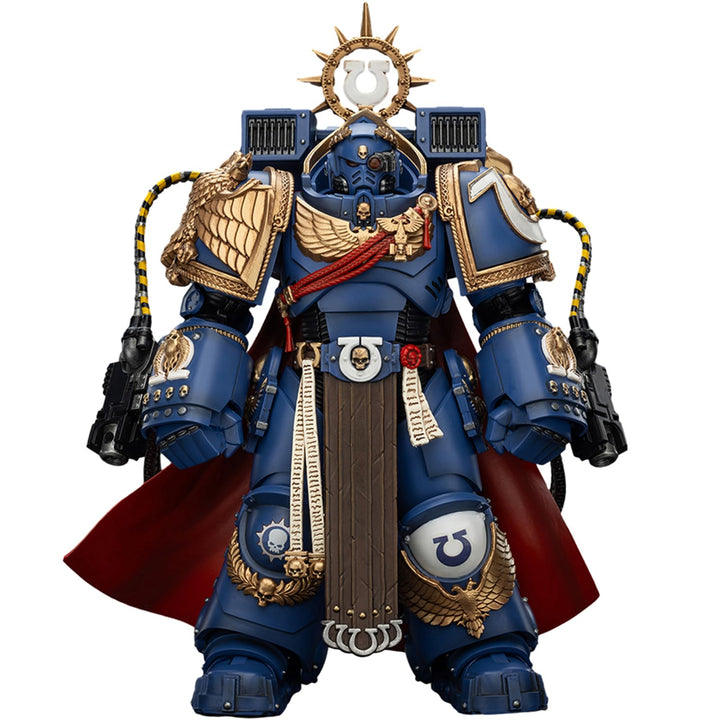 JOYTOY Warhammer 40k Space Marine 2, Ultramarines Marneus Calgar, Chapter Master with MKX Gravis Arm