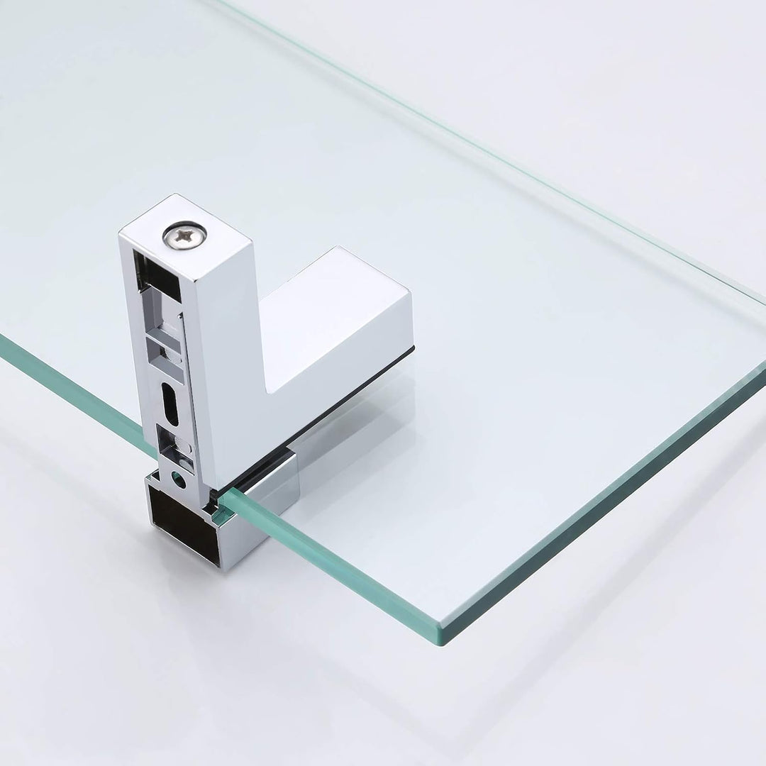 KES Duschablage Glas Badezimmer Wandregal 8mm Hartglas Glasregal Glasablage Bad Ablage Dusche Duschr