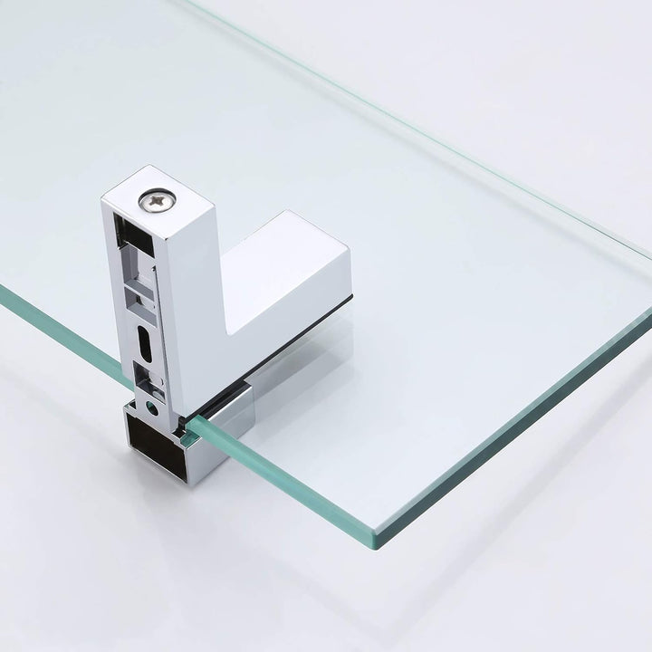 KES Duschablage Glas Badezimmer Wandregal 8mm Hartglas Glasregal Glasablage Bad Ablage Dusche Duschr