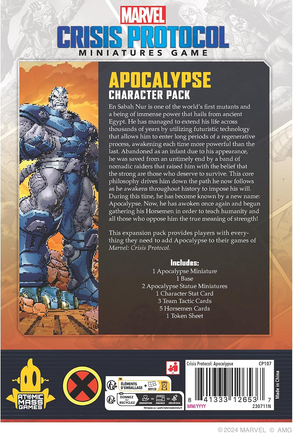 ATOMIC MASS GAMES, Marvel: Crisis Protocol – Apocalypse, Charakter-Erweiterung, Tabletop, 2 Spieler,