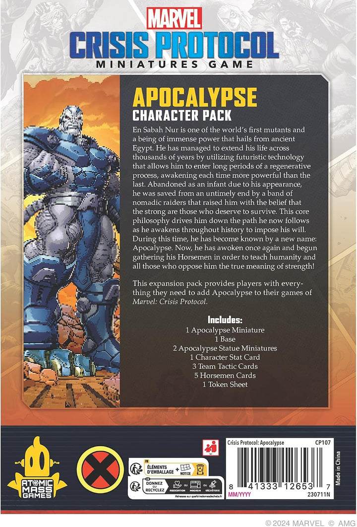 ATOMIC MASS GAMES, Marvel: Crisis Protocol – Apocalypse, Charakter-Erweiterung, Tabletop, 2 Spieler,