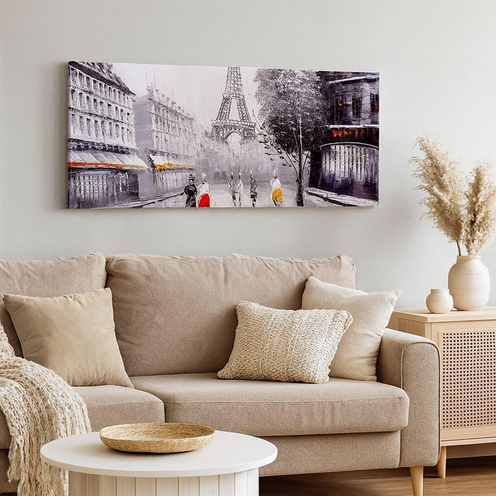 Bilder auf Leinwand 100x40cm Leinwandbild Architektur Paris Eiffle Frankreich Gross Wanddeko Bild Sc