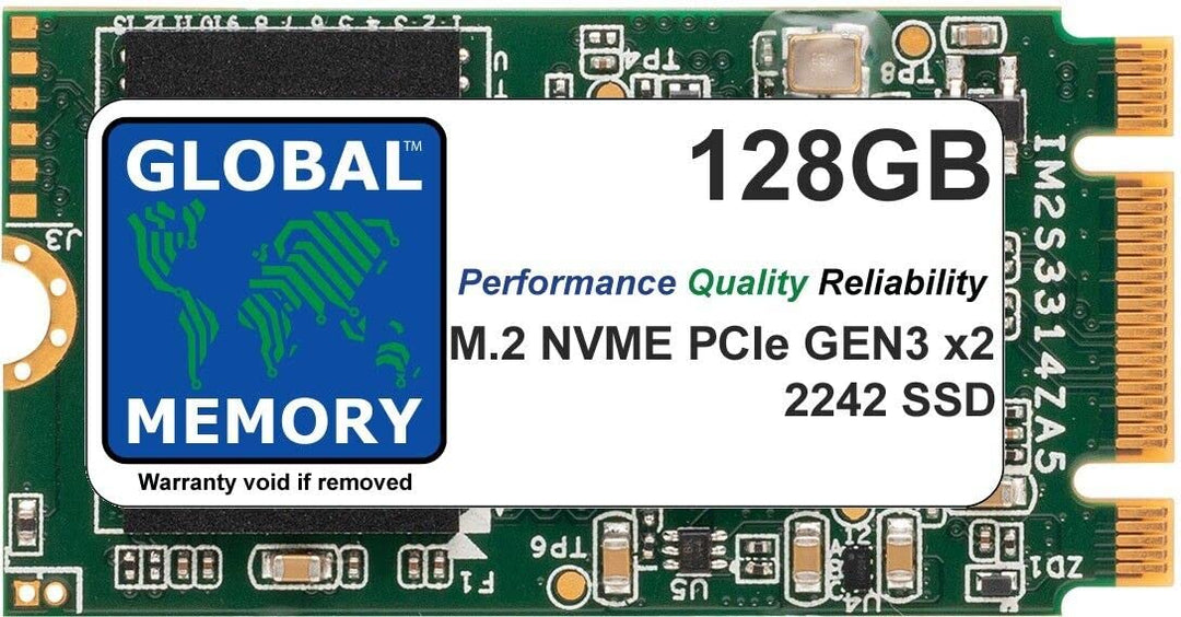 128 GB M.2 2242 PCIe Gen3 x2 NVMe B+M Key Solid State Drive (SSD) für Netgate 4100/6100 Security Gat