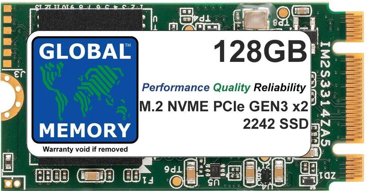 128 GB M.2 2242 PCIe Gen3 x2 NVMe B+M Key Solid State Drive (SSD) für Netgate 4100/6100 Security Gat