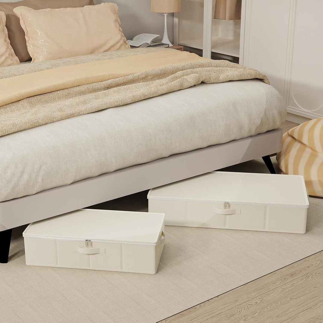 Unterbett Aufbewahrungsbox mit Deckel, Faltbare Aufbewahrungstasche, Unterbettkommode, Transporttasc
