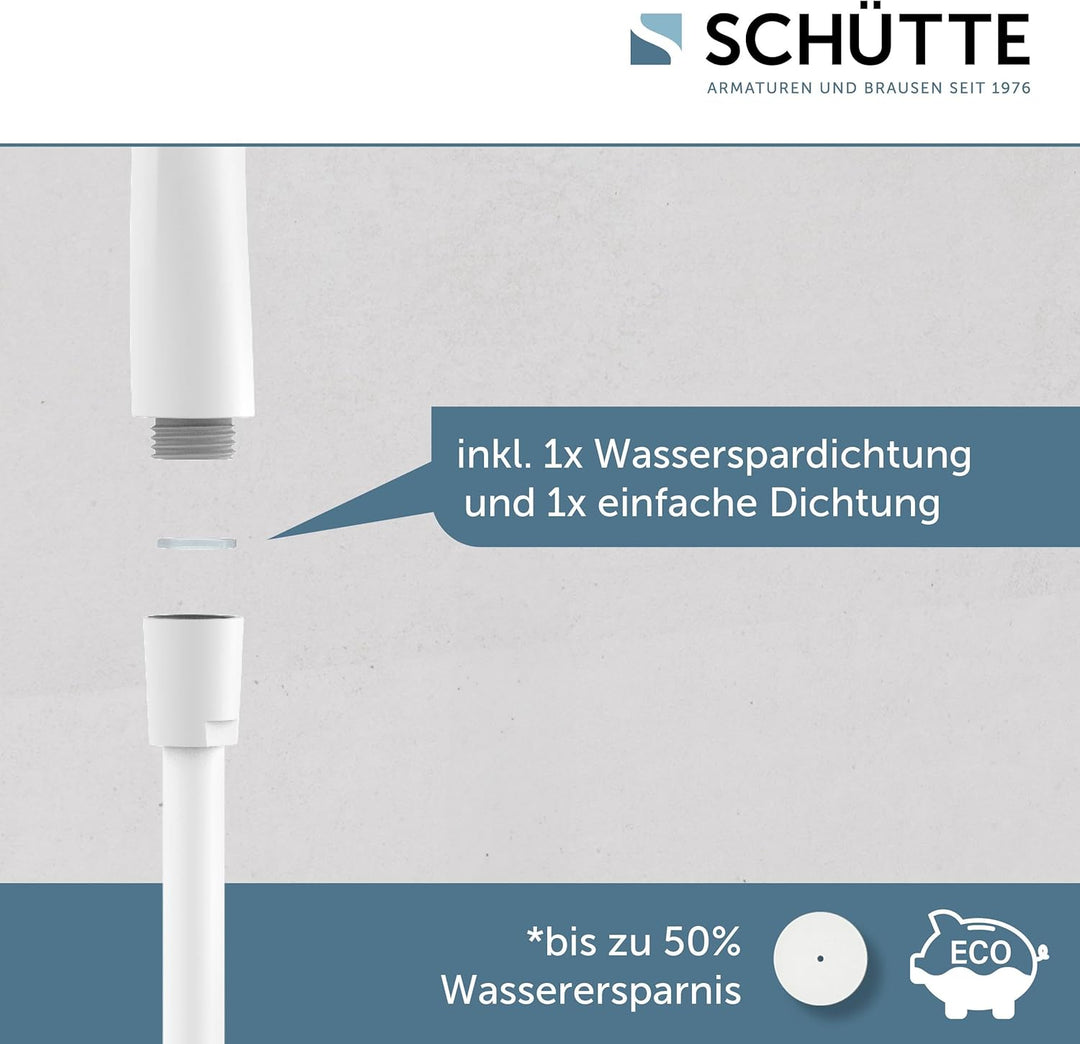 SCHÜTTE Handbrause CAPRI mit Samtstrahl-Technologie | Duschkopf mit über 300 Düsen und 3 einstellbar