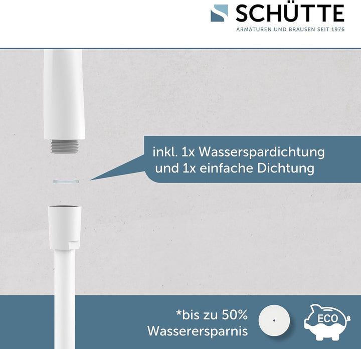 SCHÜTTE Handbrause CAPRI mit Samtstrahl-Technologie | Duschkopf mit über 300 Düsen und 3 einstellbar