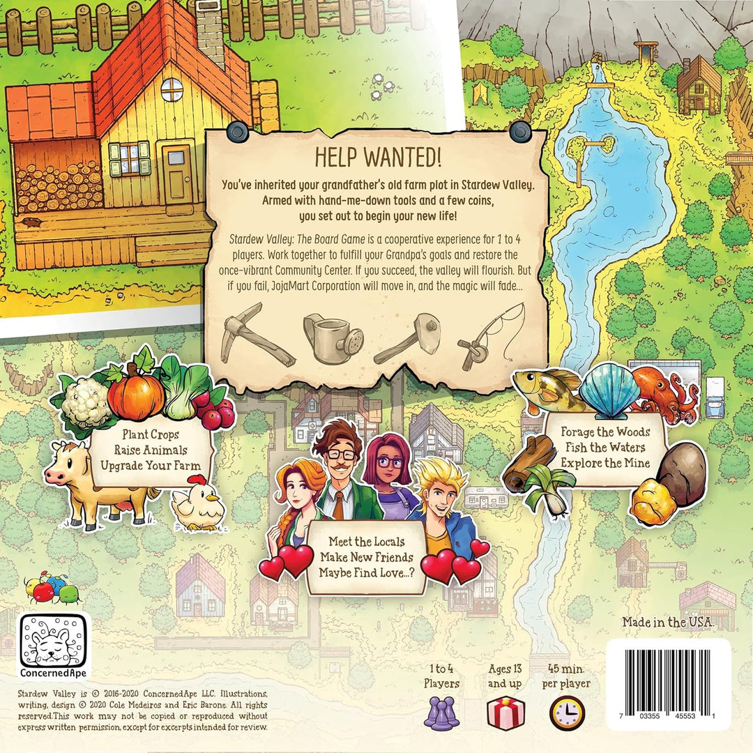 ConcernedApe LLC Stardew Valley: Das Brettspiel, Brettspiel, ab 14 Jahren, 1-4 Spieler, 45-200 Minut