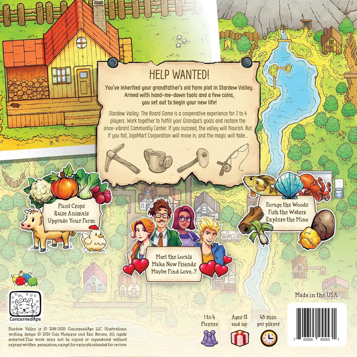 ConcernedApe LLC Stardew Valley: Das Brettspiel, Brettspiel, ab 14 Jahren, 1-4 Spieler, 45-200 Minut