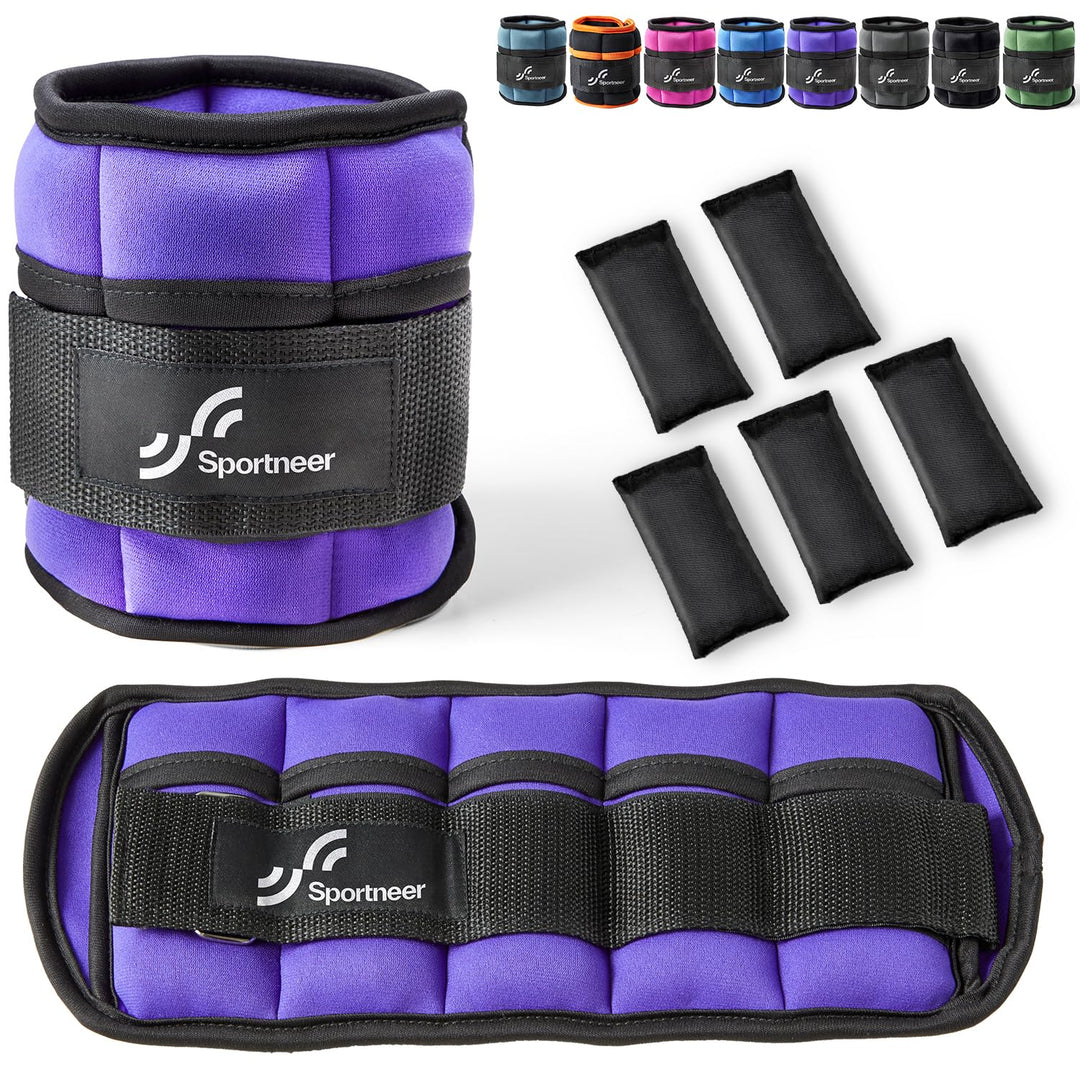 Sportneer Gewichtsmanschetten, Verstellbares Fussgelenkgewichte Set, Fuss-/Handgelenkgewicht Mansche