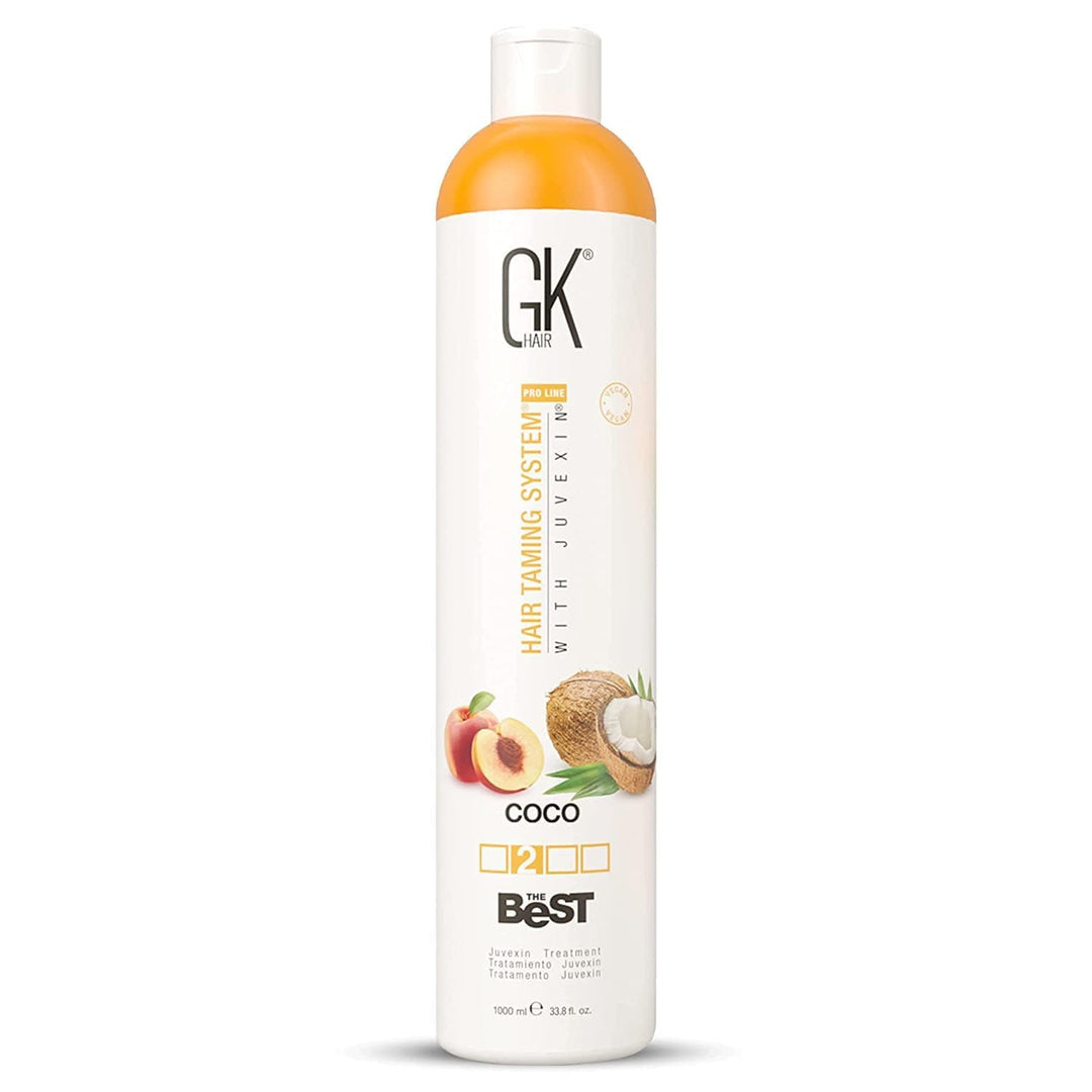 GK HAIR Global Keratin The Best COCO (33.8 Fl Oz/1000ml) Vegane glättende Keratin-Haarbehandlung Pro