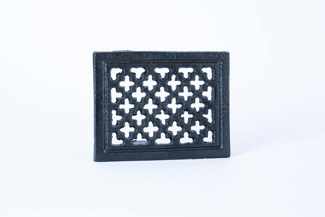 SEZAM Lüftungsgitter aus Gusseisen 15,5 x 2,3 x 12 cm, für Kachelöfen, Holzbacköfen &amp; Kamine - Warml