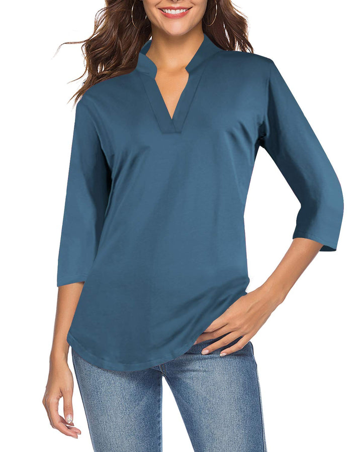 CEASIKERY Damen Shirt Tunic Shirt Tunic S Blau - Peacock Blue, S Blau - Peacock Blue