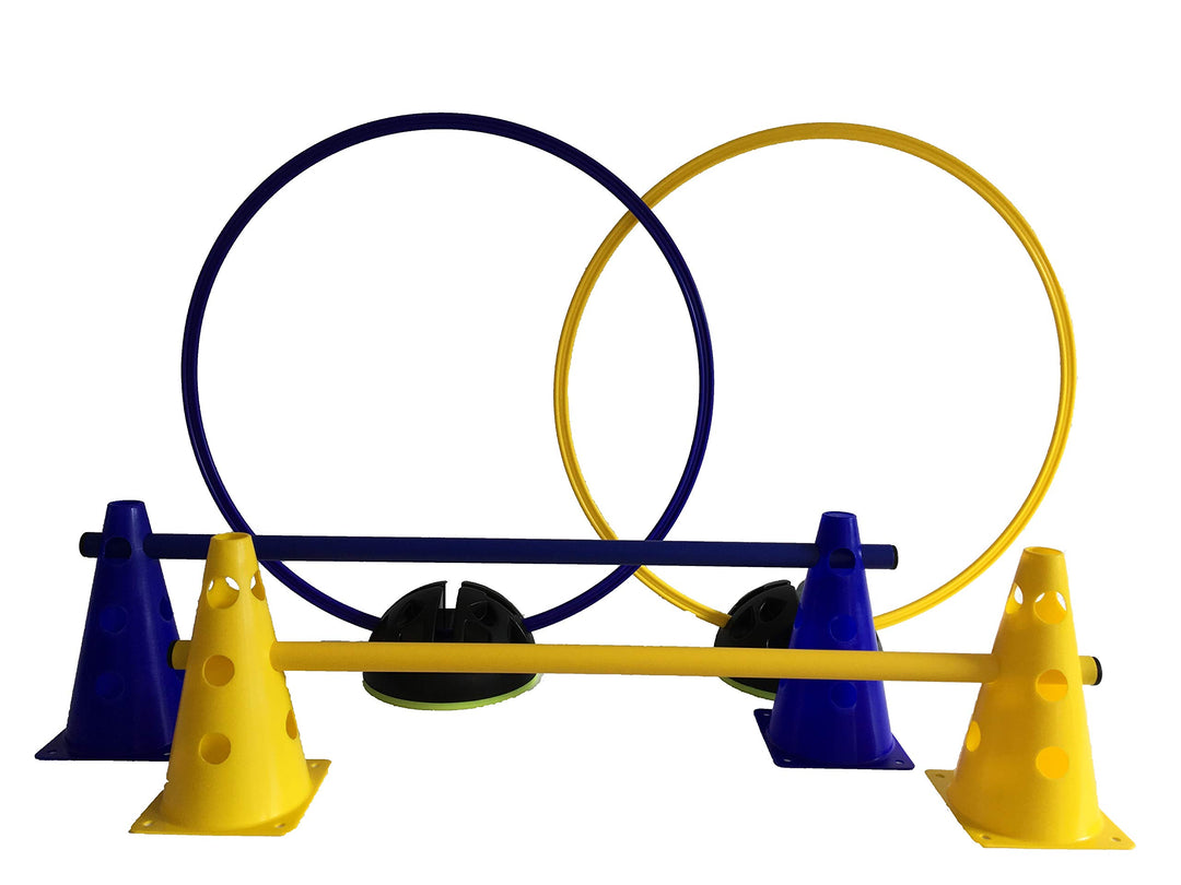 Agility Hürden und Reifen-Set Plus (blau/gelb)