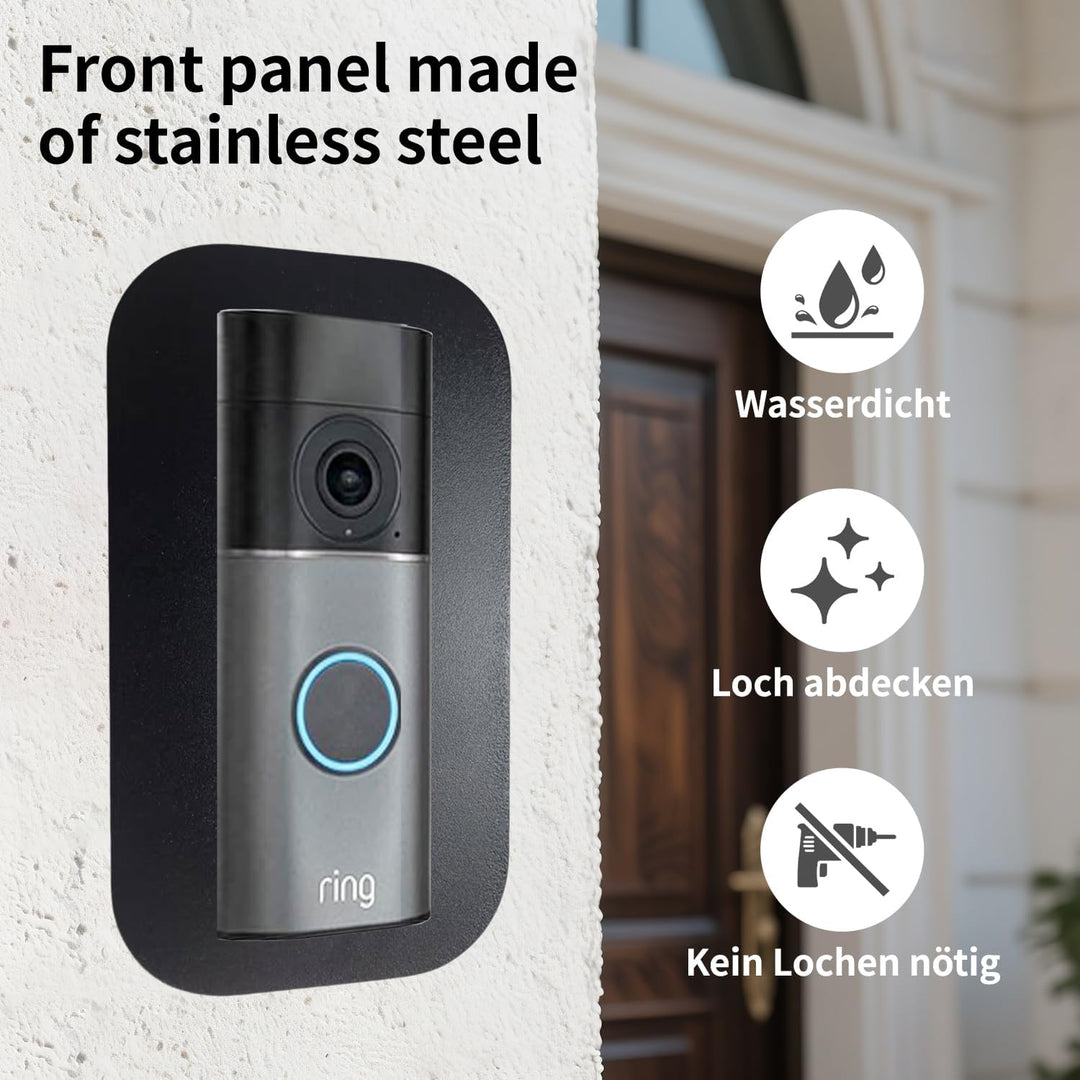 Edelstahl Blende für Ring Videotürklingel/Video Doorbell Wired Plus Kabel & Pro Kabel, Türklingel Ha