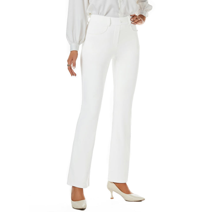 adorence Yoga Hose Damen: Elegante Hose Damen, Stretch Schlaghose Damen mit Hoher Taille, Taschen -