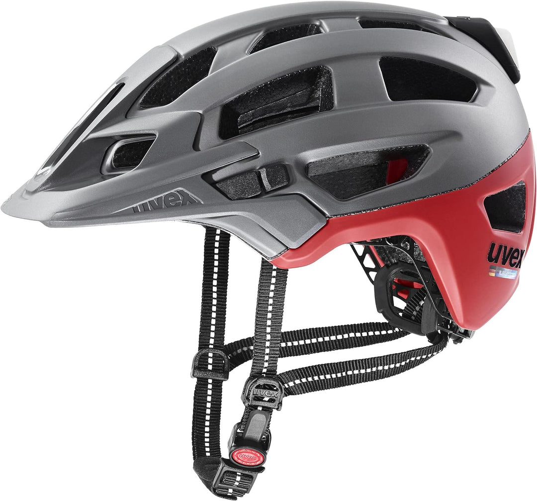 Uvex Finale Light 2.0 MTB Fahrrad Helm matt grau/rot 2022 56-61 cm, 56-61 cm