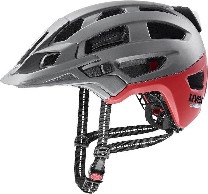 Uvex Finale Light 2.0 MTB Fahrrad Helm matt grau/rot 2022 52-57 cm, 52-57 cm