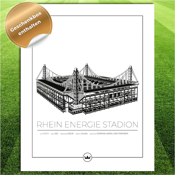 Sverigemotiv.se Stadium Posters (Köln - Rhein Energie Stadion, 40x50 cm) 40x50 cm Köln - Rhein Energ
