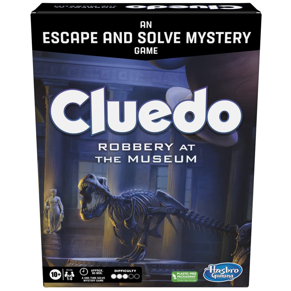 Cluedo Brettspiel Robbery at The Museum, Cluedo Escape Room Spiel, kooperatives Familienspiel Flucht