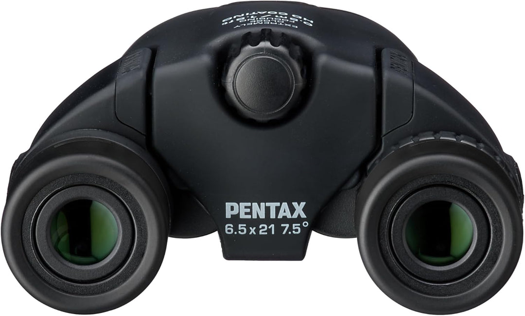 Pentax Papilio III Fernglas, 6,5 x 21, wetterfest, Schwarz, Fokus 50 cm, spritzwassergeschützt, Muse