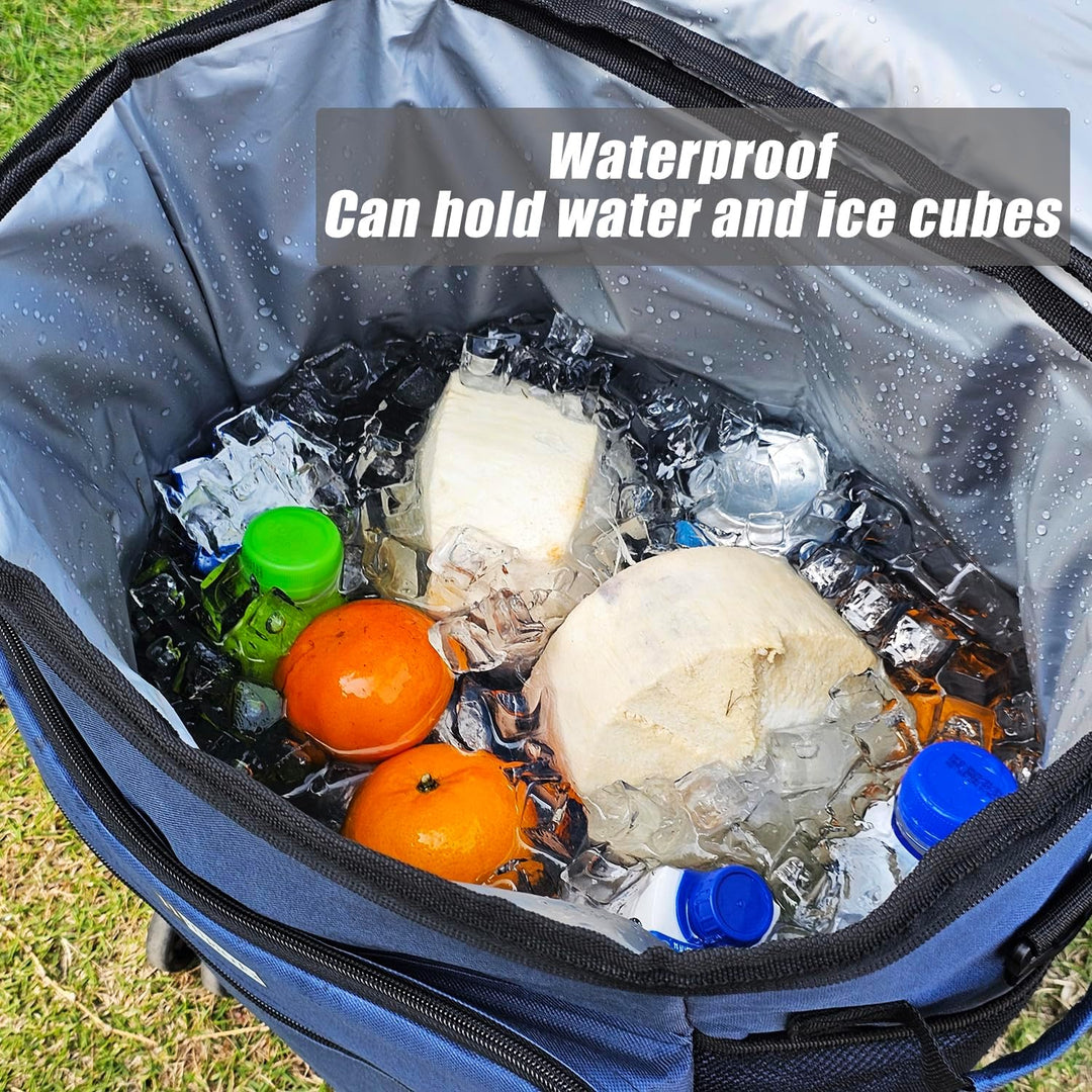 Kühltasche Mit Rollen Kühlbox Gross 40L Isolierbox Kühltasche Bierkasten Faltbar Lunchtasche for Pic