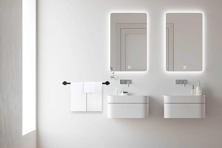 Ambrosya - Handtuchhalter aus Edelstahl in Schwarz - Bad Badezimmer Halter Halterung Handtuch Handtu