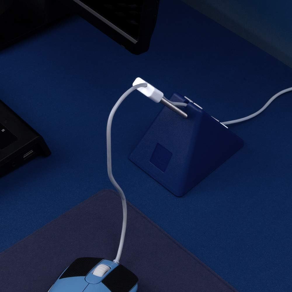 Hotline Games Mouse Bungee Cord Clip Maus Bungee Schnur Clip (3.0, Blue) blau, blau