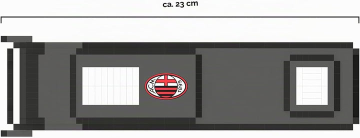 FOCO Offizielles Lizenzprodukt AC Milan BRXLZ 3D Bricks Fussballmannschaftsbus Konstruktionsspielzeu
