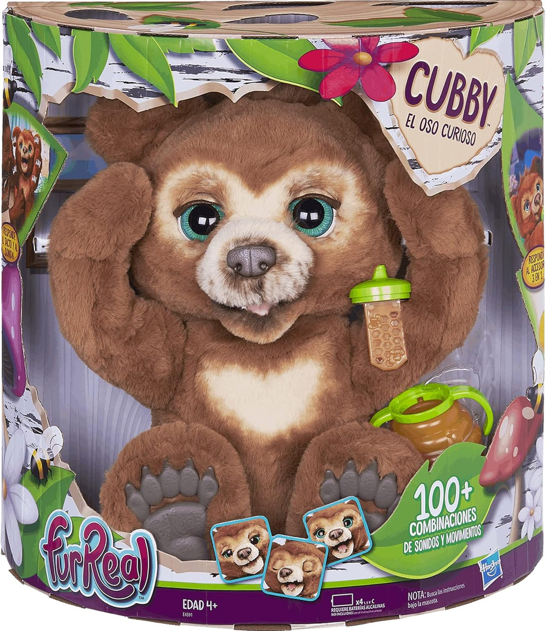 FurReal Cubby, Mein Knuddelbär, interaktives Plüschtier, ab 4 Jahren Braun