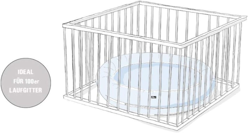 Alvi Schlummernestchen XL Laufgittereinlage Aqua Dot Ø 100 cm | 403960016