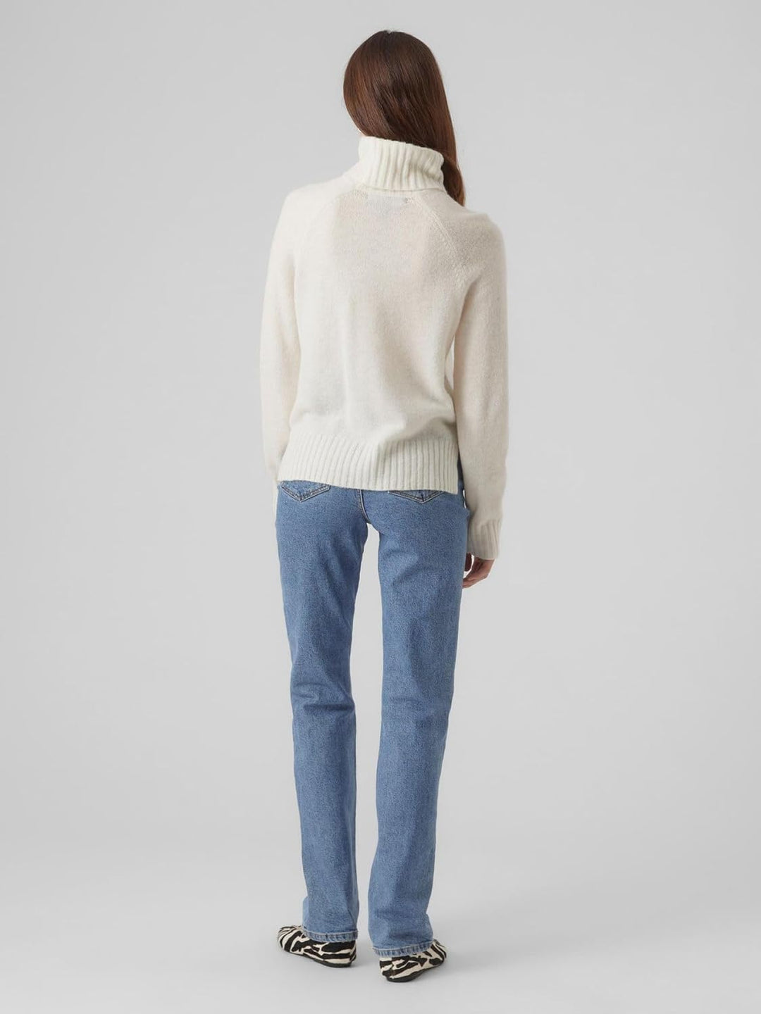 VERO MODA Damen Vmdaniela Ls Cowlneck Ga Noos Pullover XS Birch/Detail:w. Melange, XS Birch/Detail:w