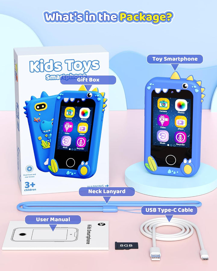 Kinder Handy Smartphone Spielzeug, Dinosaurier-Geschenke für Mädchen und Jungen im Alter von 3–8 Jah