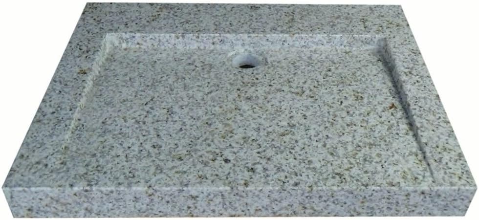 Waschbecken aus Naturstein, Granit, Model "Bern 55" gelb gesprenkelt