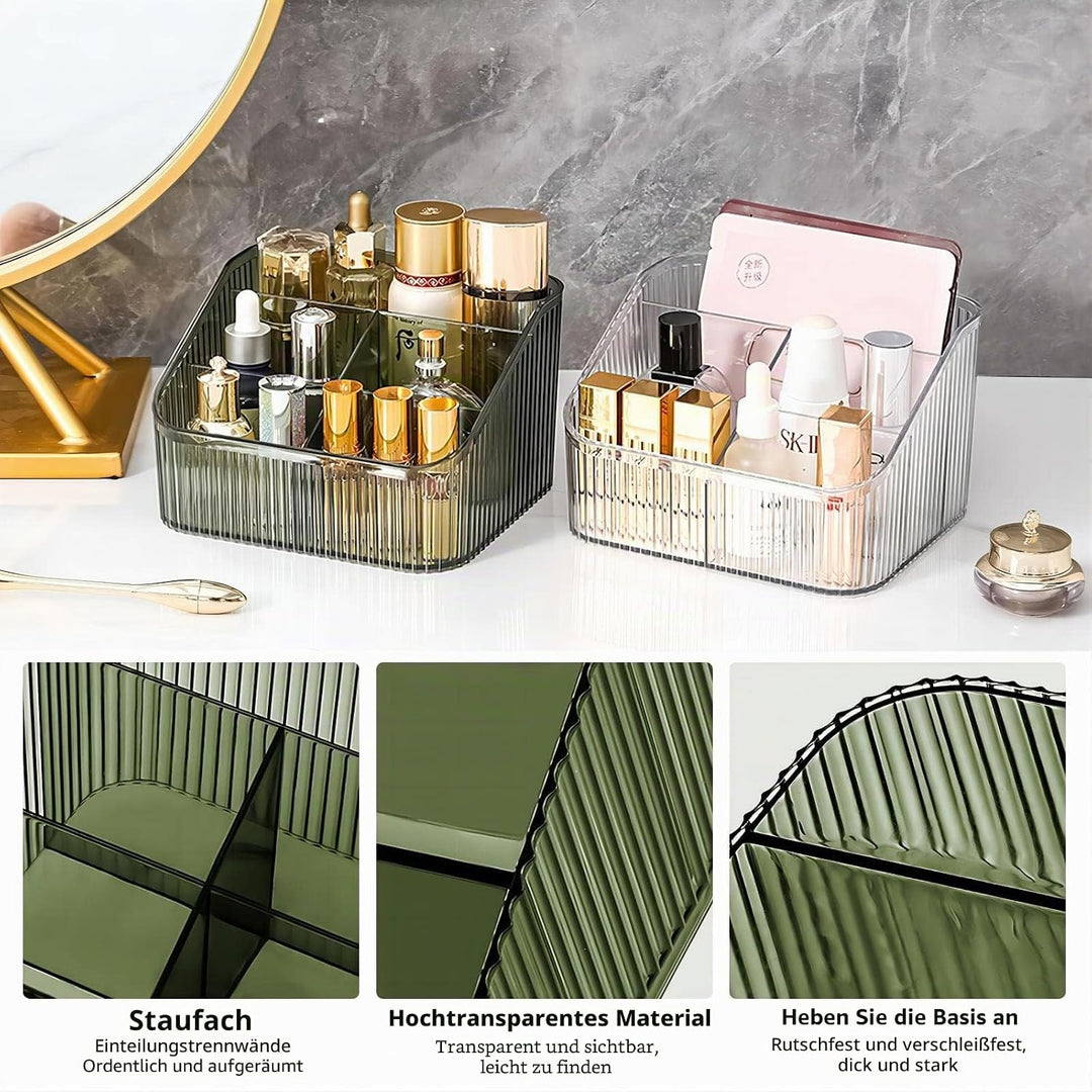 DASITON Make up Organizer,Kosmetik Organizer mit 5 Fächern,Acryl Kosmetik Aufbewahrung mit Grosser K