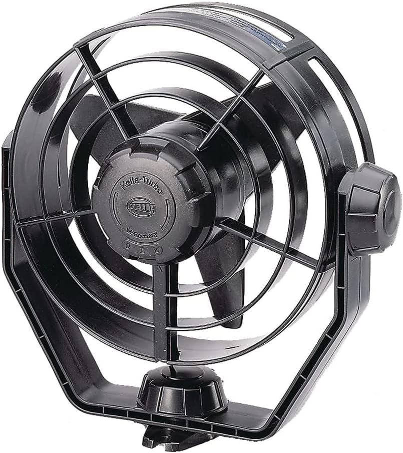 HELLA - Ventilator - Turbo - 12V - 6.5W - schwarz - Kabel: 1400mm - 8EV 003 361-002 Hella Marine Ver
