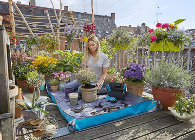 Gardena City Gardening Pflanzmatte L: Arbeitsunterlage für Pflanzarbeiten/Umtopfarbeiten, wasserabwe