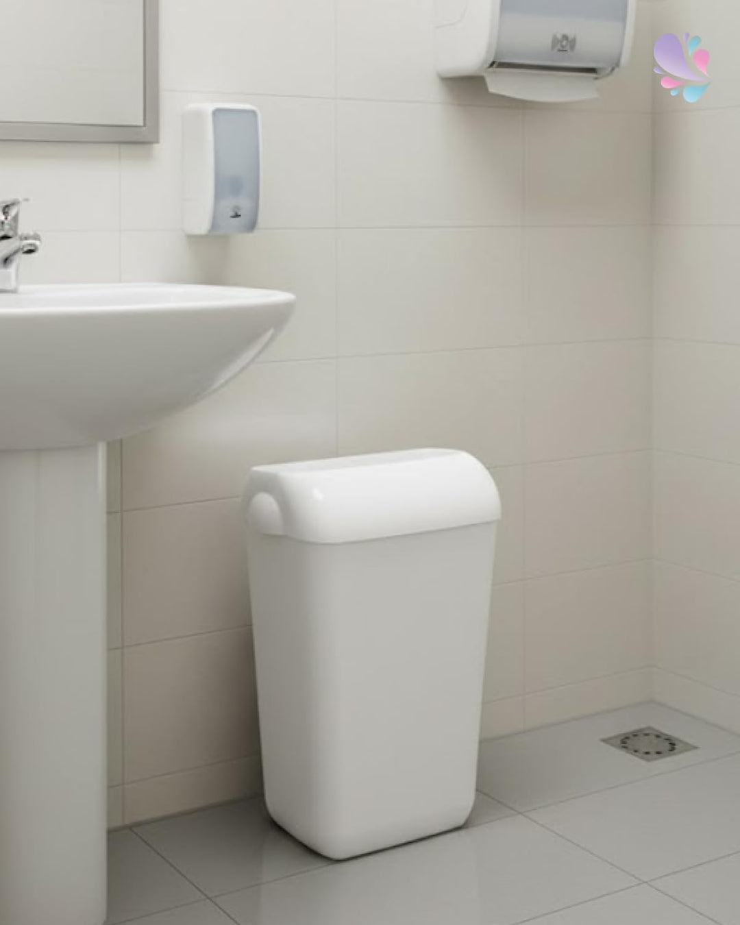 Blanc HYGIENIC Abfallbehälter Premium BIN – Mülleimer mit abnehmbarem Deckel, Abfalleimer 25 Liter,