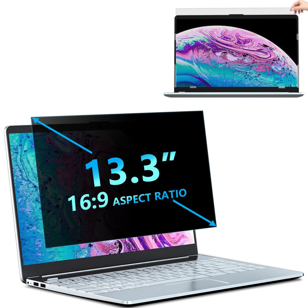 STARY Blickschutzfilter 13.3 zoll Laptop 16:9 Seitenverhältnis - Anti Blaulicht Blendschutz Blicksch