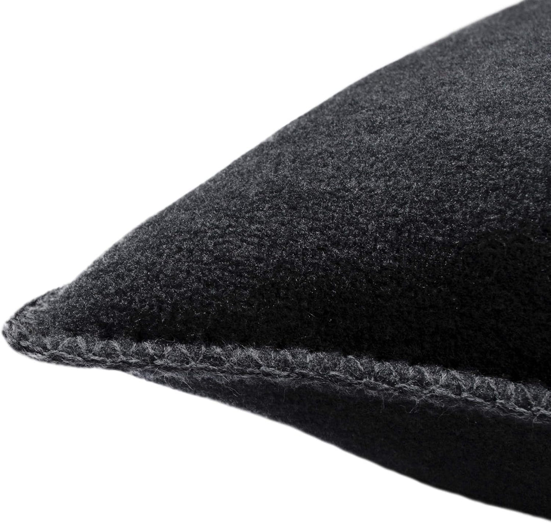 Soft-Fleece-Kissenbezug – Polarfleece mit Häkelstich – weiche, hochwertige Sofa-Kissenhülle – 50x50