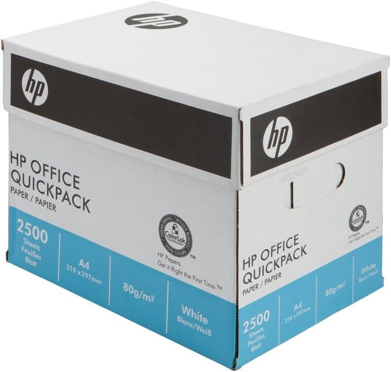 Hewlett Packard Büropapier A4 80 g/m² nicht geriest 1 Karton mit 2500 Blatt weiss