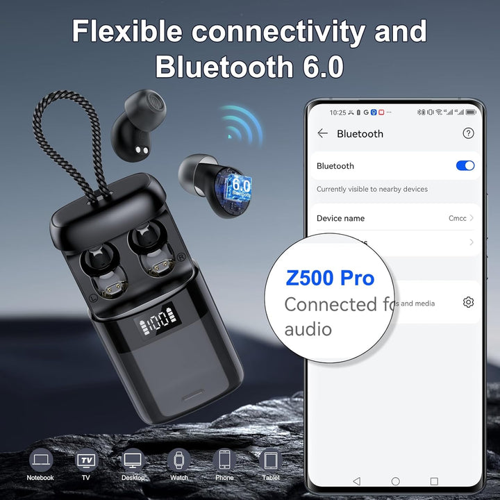 Bluetooth Kopfhörer, 2026 Mini Schlafkopfhörer Bluetooth 6.0 Mit Schlaftracker, 48 Std Seitenschläfe