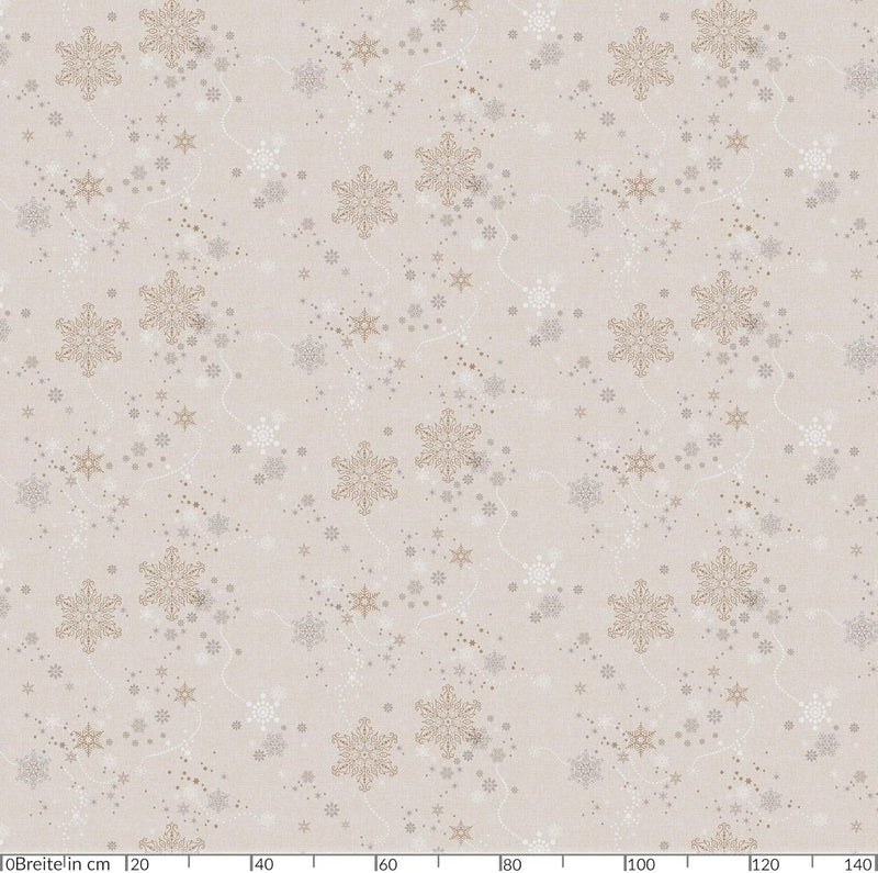 ANRO Wachstuchtischdecke Wachstuch Wachstischdecke Tischdecke Weihnachten Schneeflocken Beige 100x14