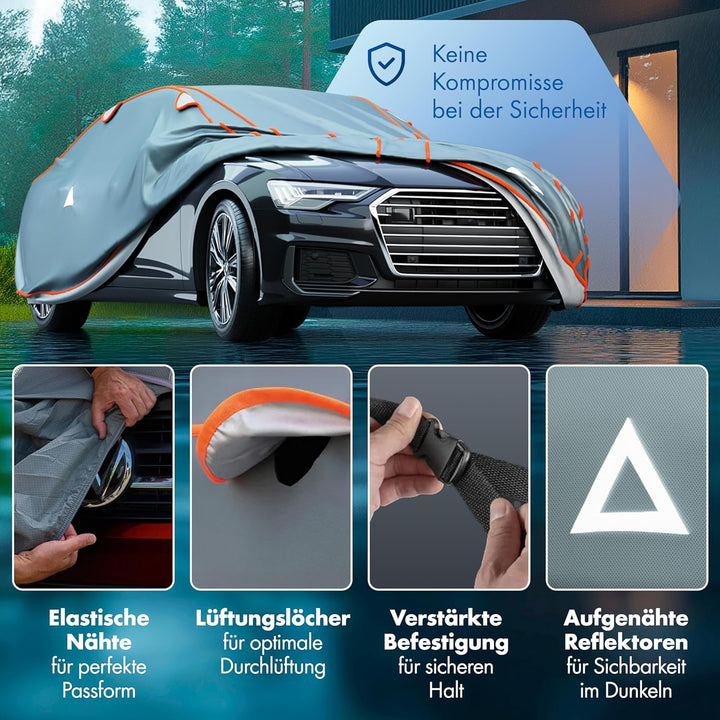 WALSER Auto Hagelschutzplane Vollschutz wasserdichte atmungsaktive Hagelschutzgarage für optimalen H