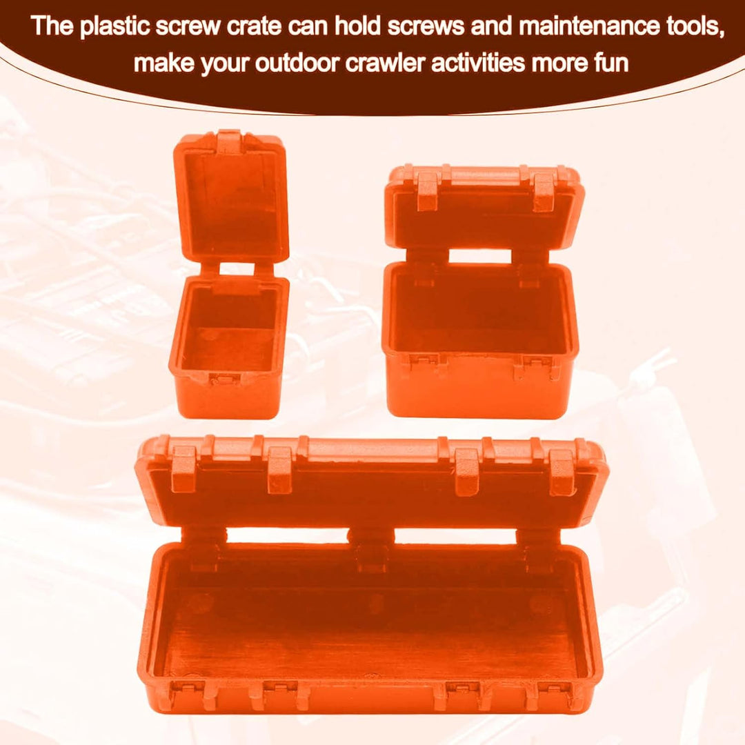 RC Crawler Zubehör, 1/10 Truck Dachträger Rc Zubehör Set 8 in 1 Tankaufbewahrungsbox, Gepäcknetz, Sc