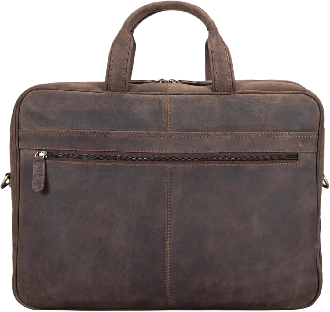 STILORD Jaron Vintage Ledertasche Leder Herren Damen 15,6 Zoll Laptoptasche Umhängetasche gross Akte
